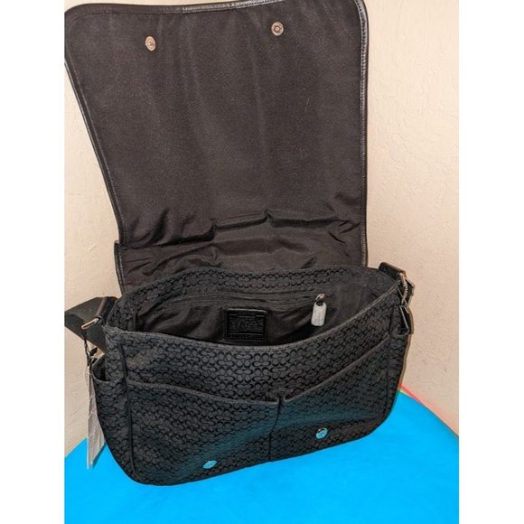 Coach 77004 Signature LG Multi-Use Shoulderbag Laptop Messenger Baby w/Wristlet - Picture 7 of 11